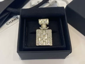 Chanel Crystal CC Bottle Brooch