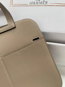 Hermes Halzan Gray Leather Bag 25CM