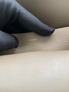 Hermes Halzan Gray Leather Bag 25CM