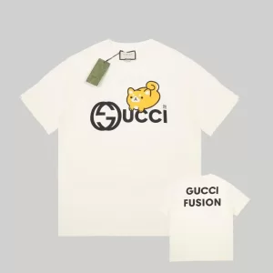 Gucci White Fahion Cotton T Shirt