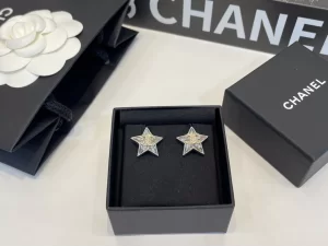 Chanel Crystals CC Star Earrings