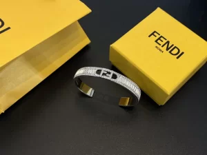 Fendi Olock Crystals Bangle Bracelet