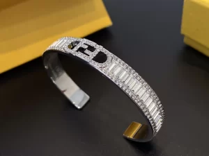 Fendi Olock Crystals Bangle Bracelet