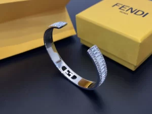 Fendi Olock Crystals Bangle Bracelet