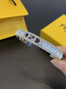 Fendi Olock Crystals Bangle Bracelet