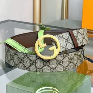Gucci Blondie Belt Beige GG Canvas 40MM