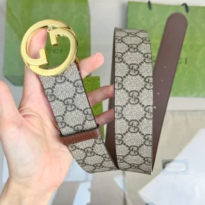 Gucci Blondie Belt Beige GG Canvas 40MM