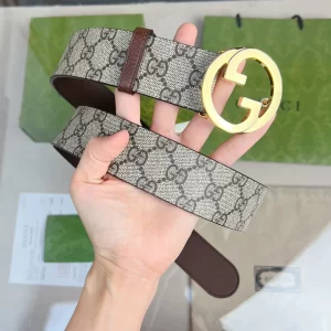 Gucci Blondie Belt Beige GG Canvas 40MM