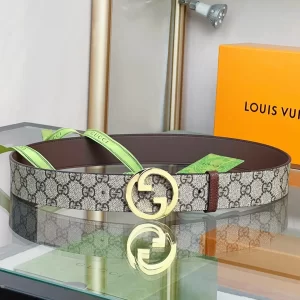 Gucci Blondie Belt Beige GG Canvas 40MM