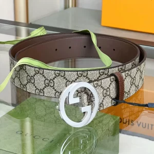 Gucci Blondie Belt Beige GG Canvas 40MM