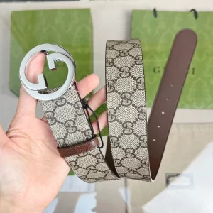 Gucci Blondie Belt Beige GG Canvas 40MM