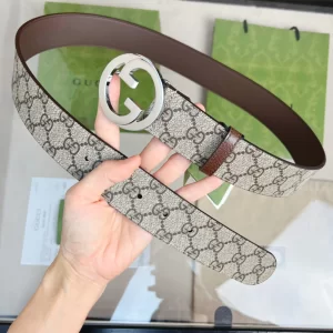 Gucci Blondie Belt Beige GG Canvas 40MM