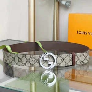 Gucci Blondie Belt Beige GG Canvas 40MM