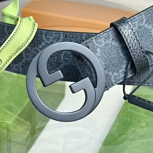 Gucci Blondie Belt Black GG Canvas 40MM