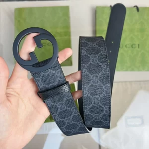 Gucci Blondie Belt Black GG Canvas 40MM