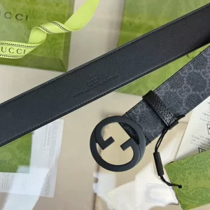 Gucci Blondie Belt Black GG Canvas 40MM