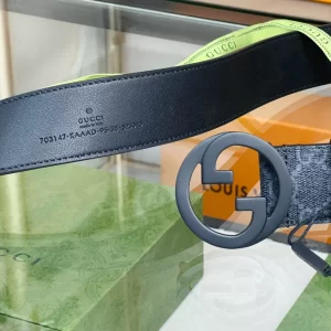 Gucci Blondie Belt Black GG Canvas 40MM