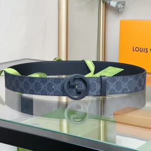 Gucci Blondie Belt Black GG Canvas 40MM