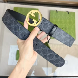 Gucci Blondie Belt Black GG Canvas 40MM