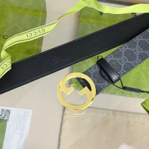 Gucci Blondie Belt Black GG Canvas 40MM