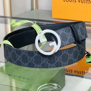 Gucci Blondie Belt Black GG Canvas 40MM