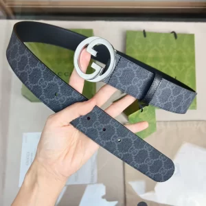 Gucci Blondie Belt Black GG Canvas 40MM