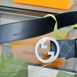 Gucci Blondie Belt Black GG Canvas 40MM