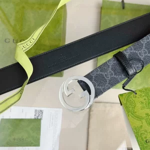 Gucci Blondie Belt Black GG Canvas 40MM