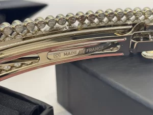 Chanel CC Diamond Hair Clip Black