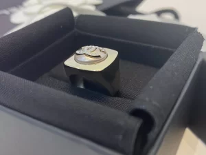 Chanel Crystal CC Gold Rings