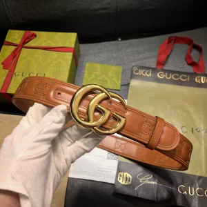 Gucci GG Marmont Leather Belt Brown 40MM