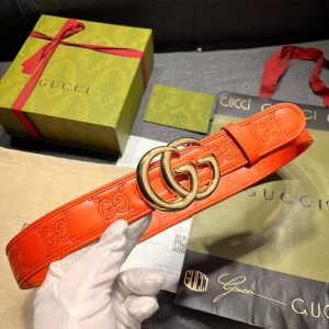 Gucci GG Marmont Leather Belt Orange 40MM