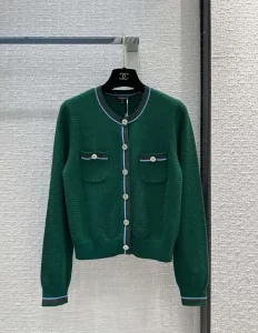 Chanel Sweater Cardigan Green