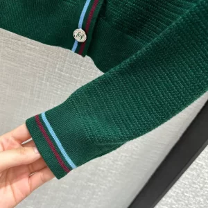 Chanel Sweater Cardigan Green