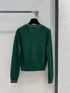 Chanel Sweater Cardigan Green