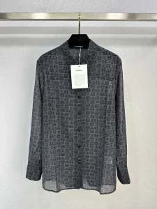 Chanel Allover CC Log Shirt Gray