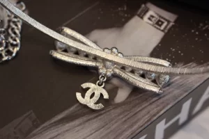 Chanel Crystal CC Bow Choker Necklace