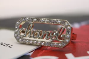 Chanel Monogram Logo Crystal Rings
