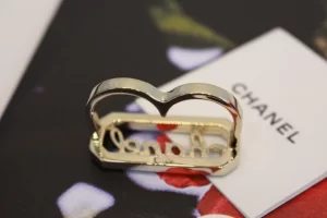 Chanel Monogram Logo Crystal Rings