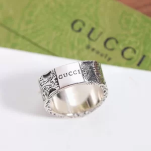 Gucci Heart Wide Band Rings