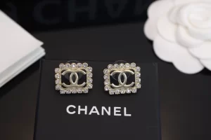Chanel CC Crystals Square Earrings
