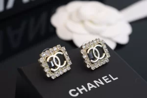 Chanel CC Crystals Square Earrings