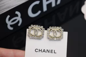 Chanel CC Crystals Square Earrings