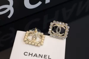 Chanel CC Crystals Square Earrings