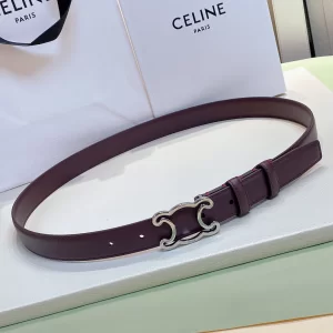 Celine Cuir Triomphe Purple Calfskin Belt