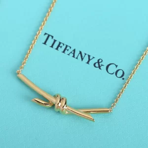 Tiffany Gold Knot Pendant Necklaces