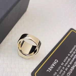 Chanel Crystal CC Gold Rings