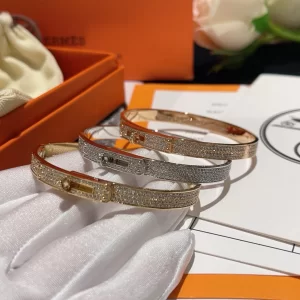 Hermes Kelly Diamonds Bangle Bracelets