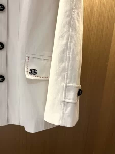 Chanel CC White Cotton Jackets