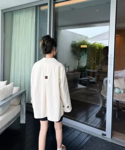 Chanel CC White Cotton Jackets